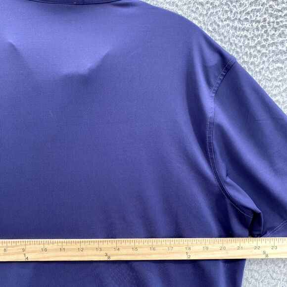 Greyson Golf Polo Shirt Mens Medium Blue Purple Preppy Performance Office Sports - Picture 5 of 9